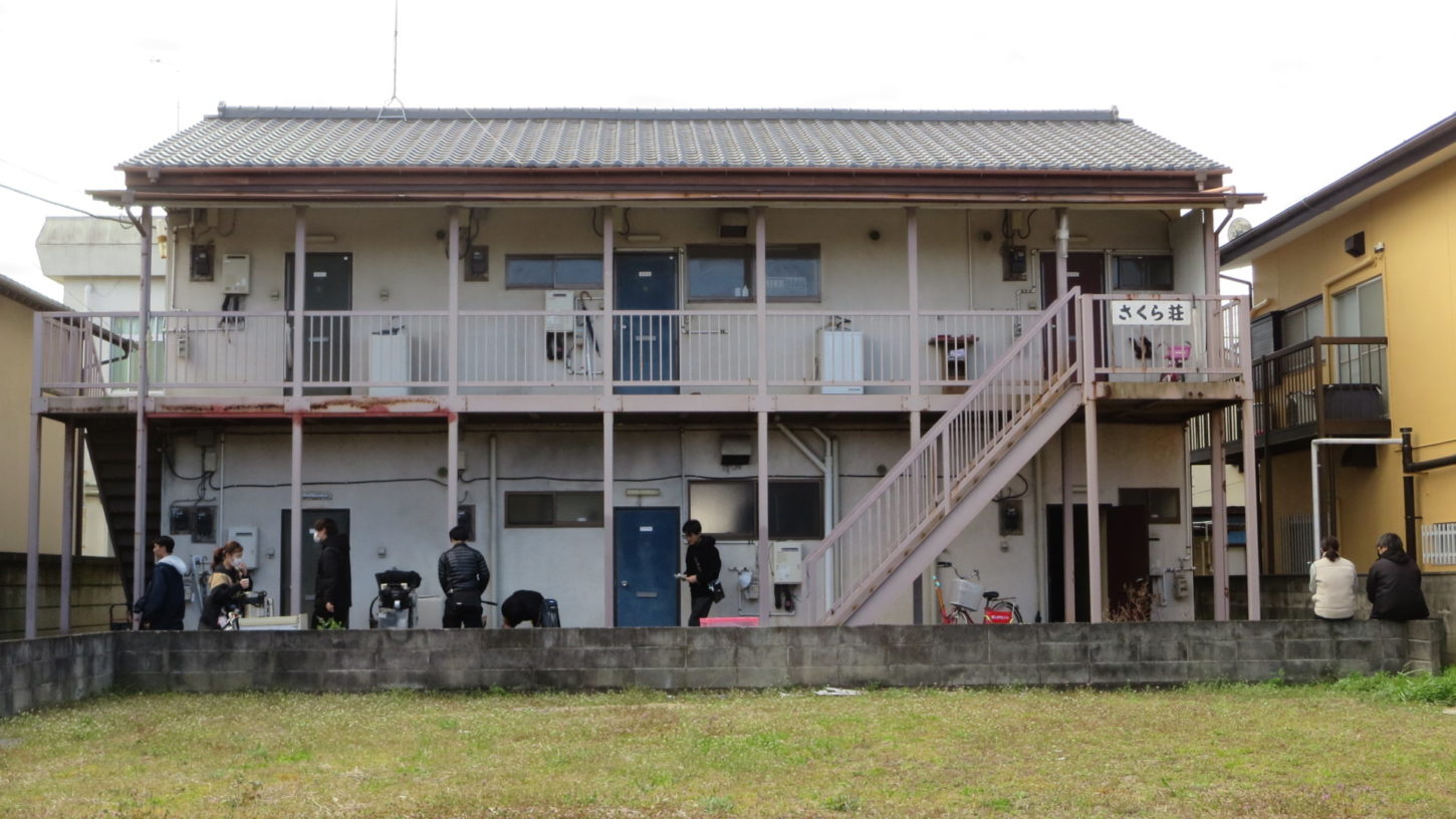 昭和でレトロなアパートスタジオ・さくら荘・看板・撮影により名前が変わります・
