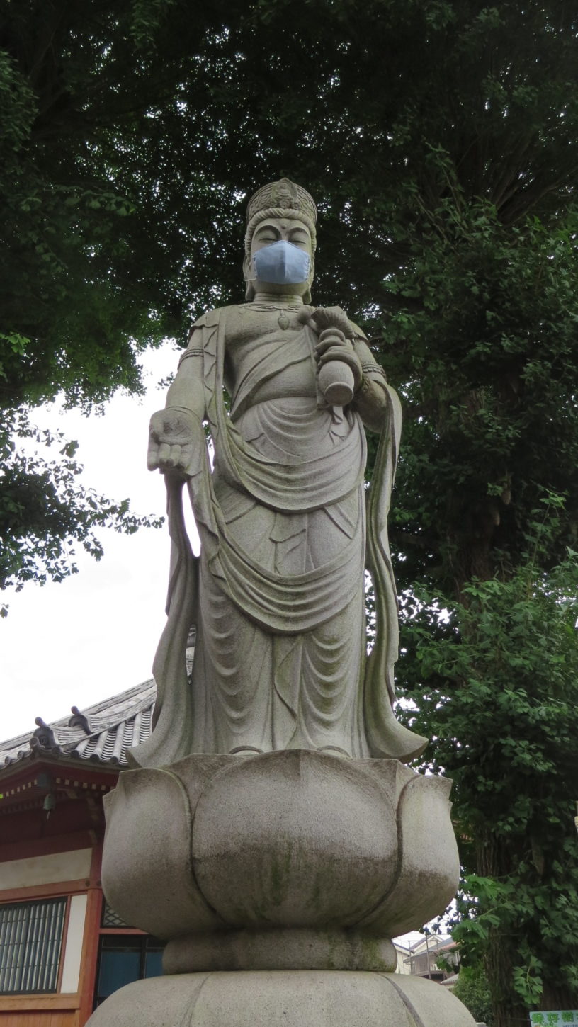 アトリエミカミ業務提携・撮影コーデネート物件・寺・観音様・コロナ対策・マスク着用