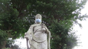アトリエミカミ業務提携・撮影コーデネート物件・寺・観音様・コロナ対策・マスク着用
