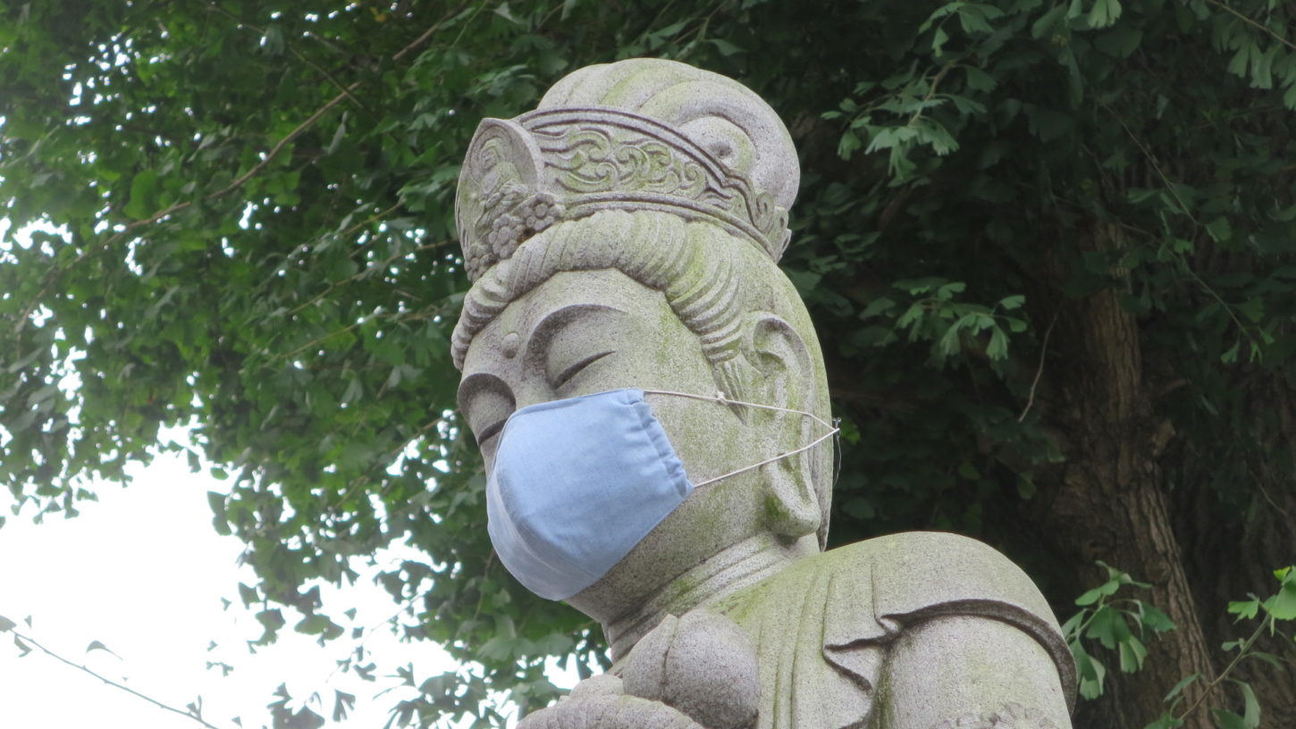 アトリエミカミ業務提携・撮影コーデネート物件・寺・観音様・コロナ対策・マスク着用