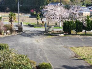 校門前の桜・桜開花・学校スタジオ・ℝ５年３月22日・美術建て込み・メインロケハン・オールスタッフロケハン・アトリエミカミ管理運営・ロケ地・東京近郊・撮影場所・ドラマ撮影・ミュージックビデオ撮影・YouTube撮影・映画撮影・再現ドラマ撮影・コスプレ撮影・撮影会・撮影現場・桜川市・真壁町・東京・関東・東京