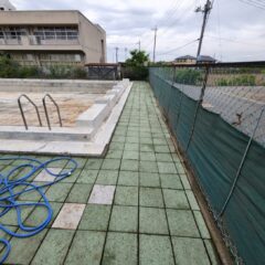 行田学校スタジオ・プールサイド・メンテナンス・高圧洗浄・清掃・北河原高等学校・高校スタジオ・東京近郊