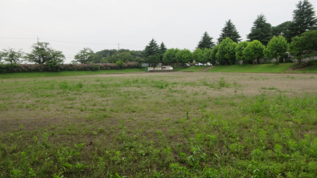 常総市・木造・学校・野球場・田舎のグランド
